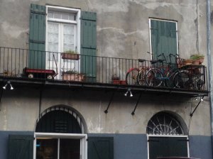Balcony with Bikes and Wagon